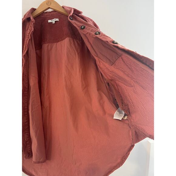 Madewell Corduroy Sunday Shirt Button Down Rose Color Size Medium - Picture 7 of 10